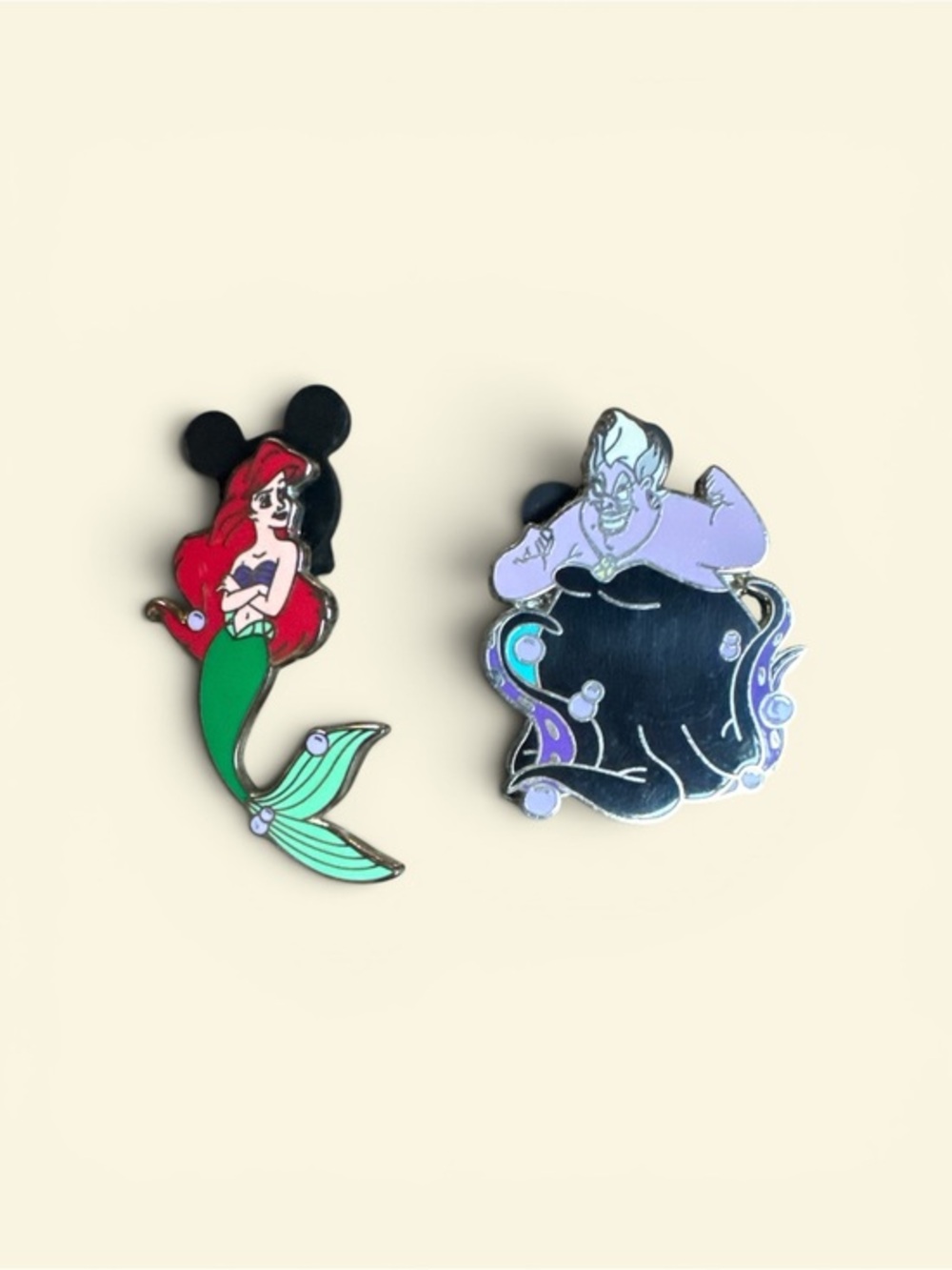 Ariel and Ursula Disney Enamel Pin Set Disney’s The Little Mermaid Collectors